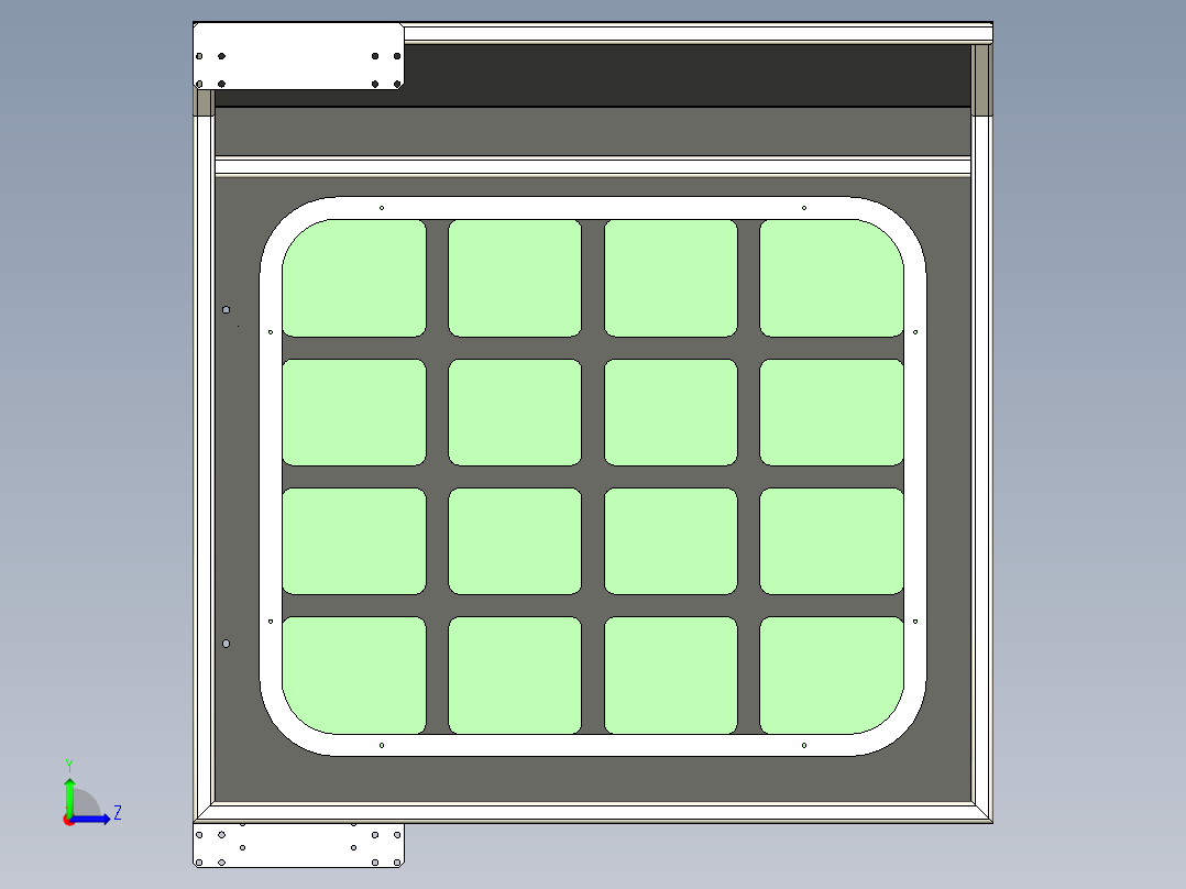 数控铣床车床门左视图