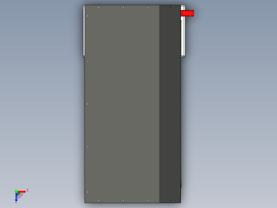 数控铣床车床门俯视图