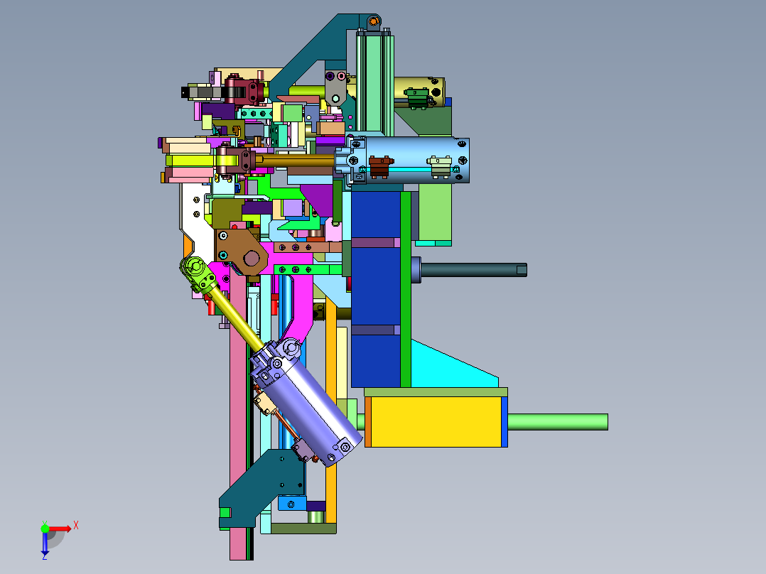 便于操作使用的焊接夹具俯视图