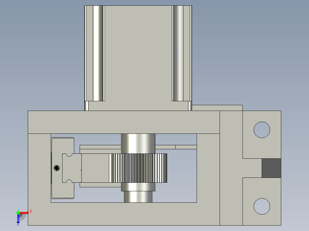 大钼片步进送料装置俯视图