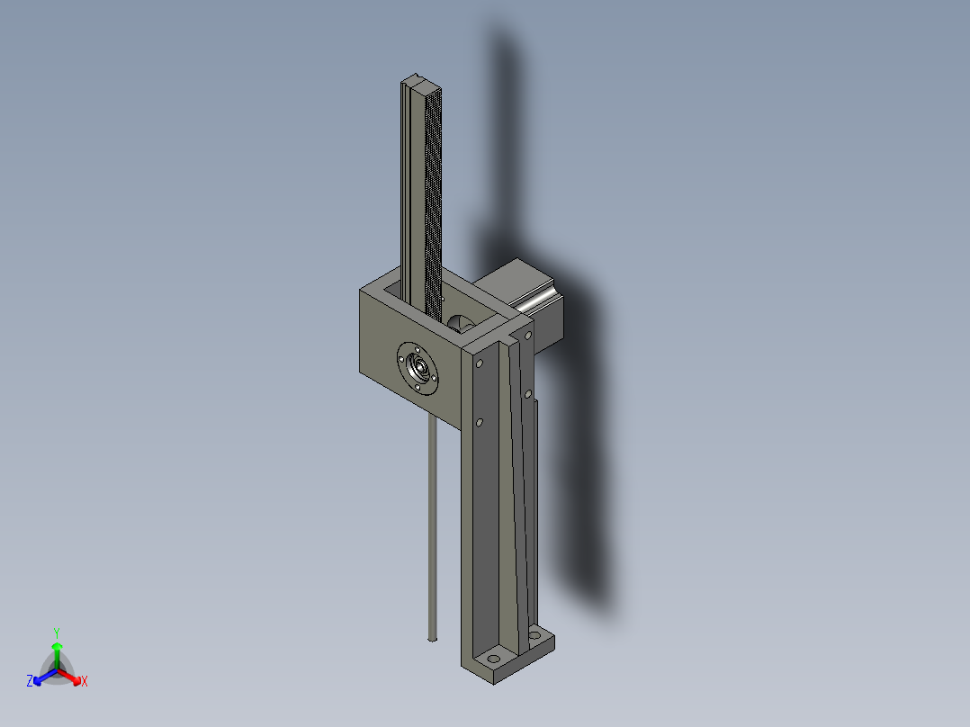 大钼片步进送料装置正等轴测图