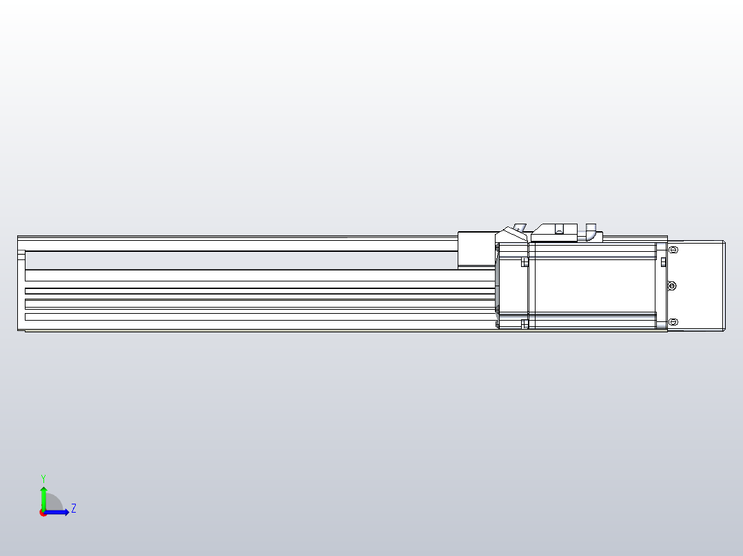 日规模组半封闭丝杆TPA-HNR-110D-1610C-L250-ML-Y-P40-N3左视图