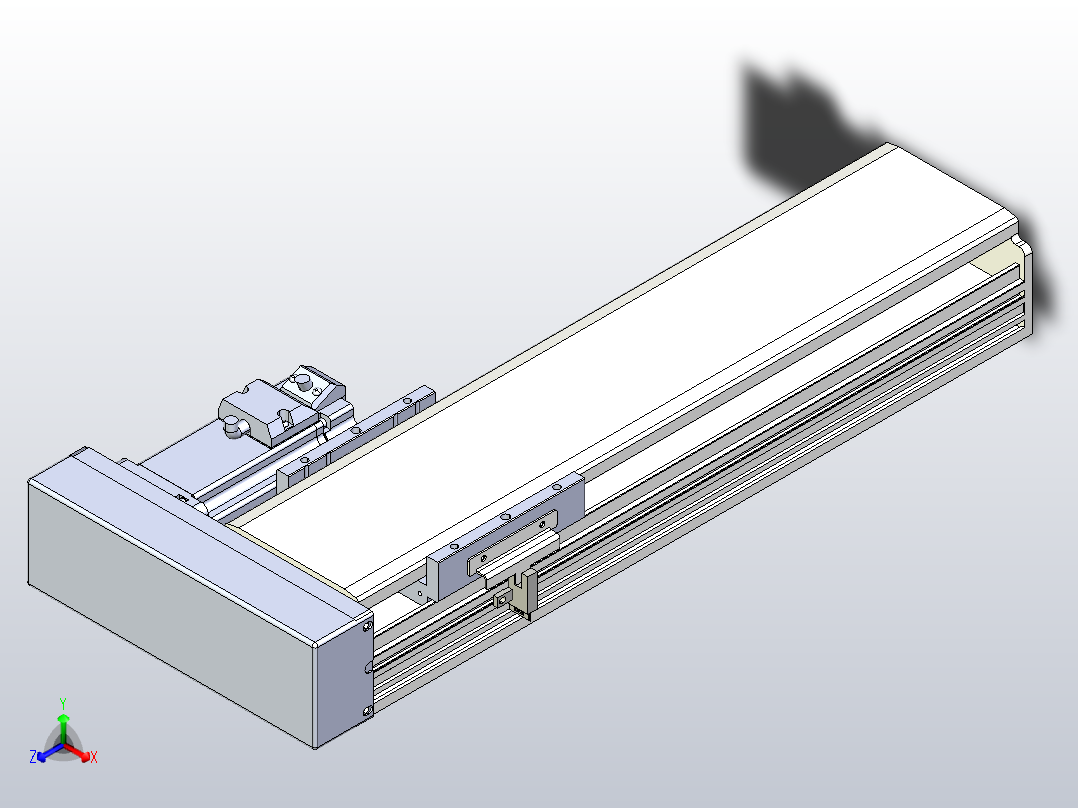 日规模组半封闭丝杆TPA-HNR-110D-1610C-L250-ML-Y-P40-N3正等轴测图