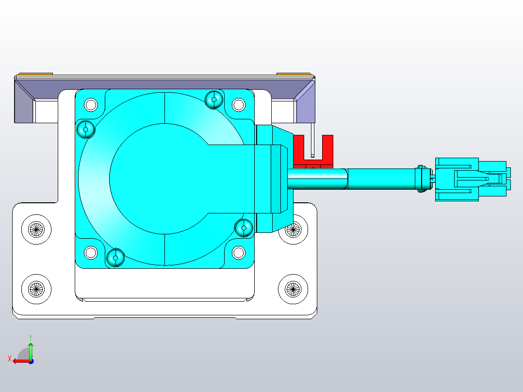 GTH 内嵌式模组 FTH100-PD  TOYO 电缸滑台[FTH100-500-PD]后视图