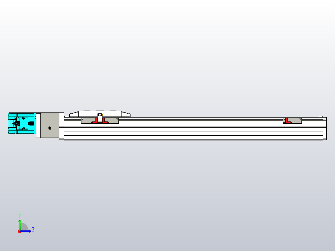 GTH 内嵌式模组 FTH100-PD  TOYO 电缸滑台[FTH100-500-PD]左视图