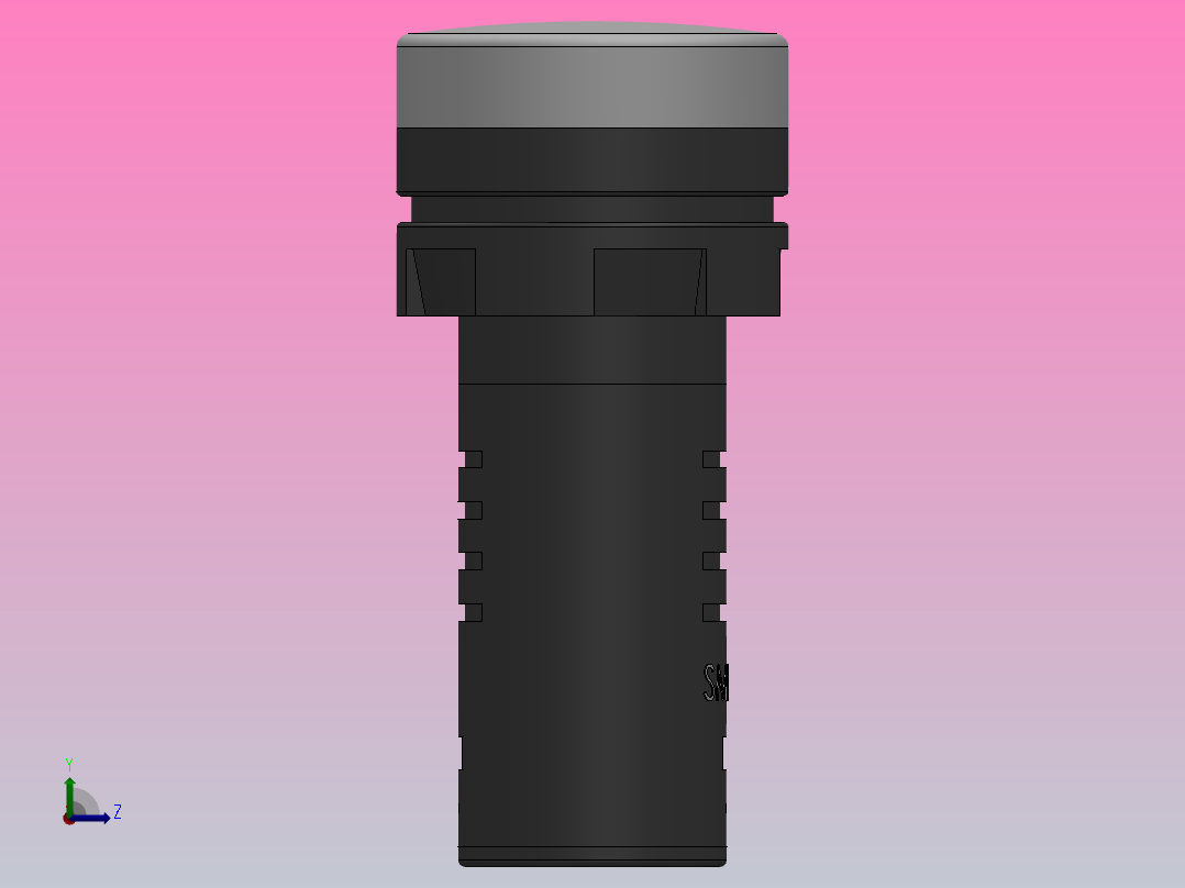 W型双色指示灯[AD116-22W╱D3]左视图