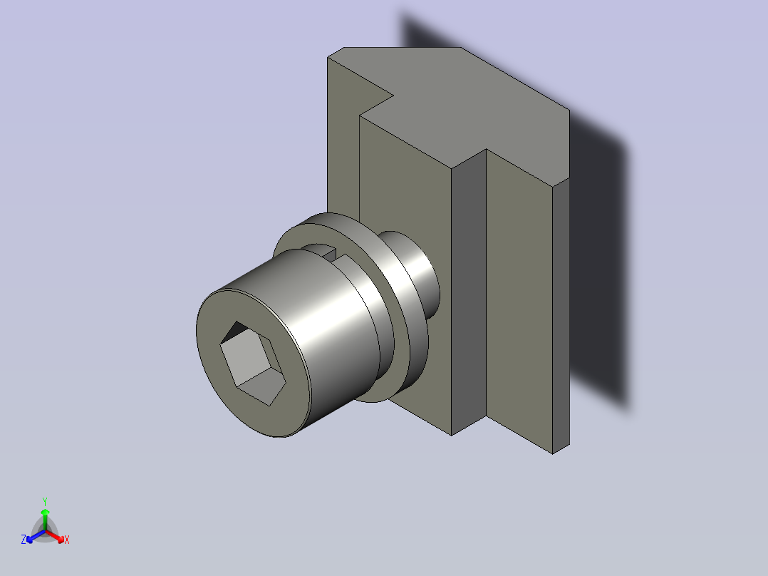 40铝合金-滑块螺母M6-组件主视图