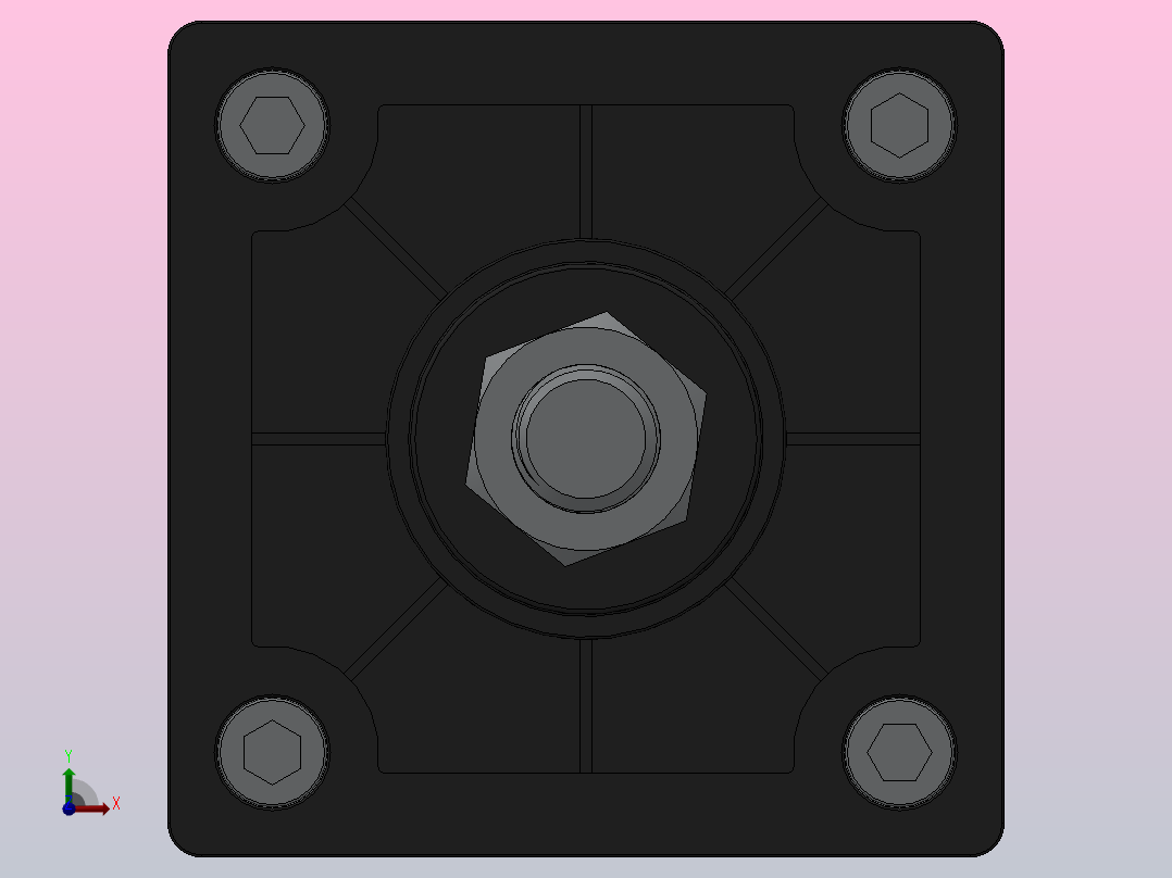 SC气缸SC标准气缸系列SC-100X160-S前视图
