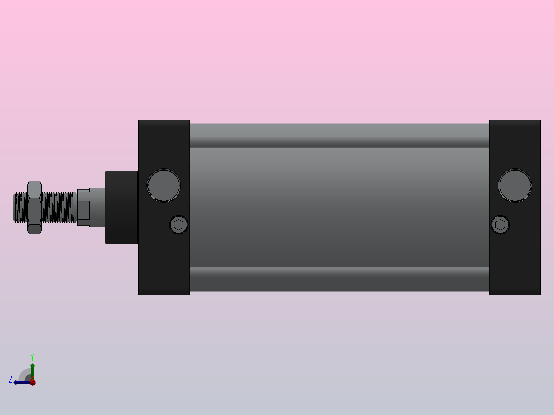SC气缸SC标准气缸系列SC-100X160-S右视图