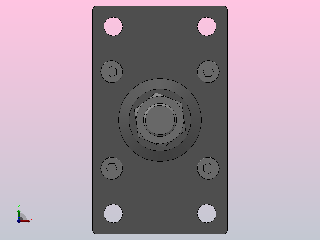 SED双轴复动型气缸SED 50×450-S前视图