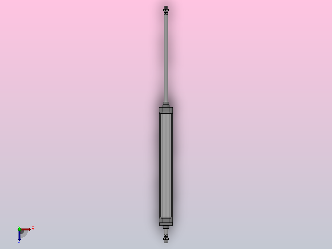 SED双轴复动型气缸SED 50×450-S俯视图