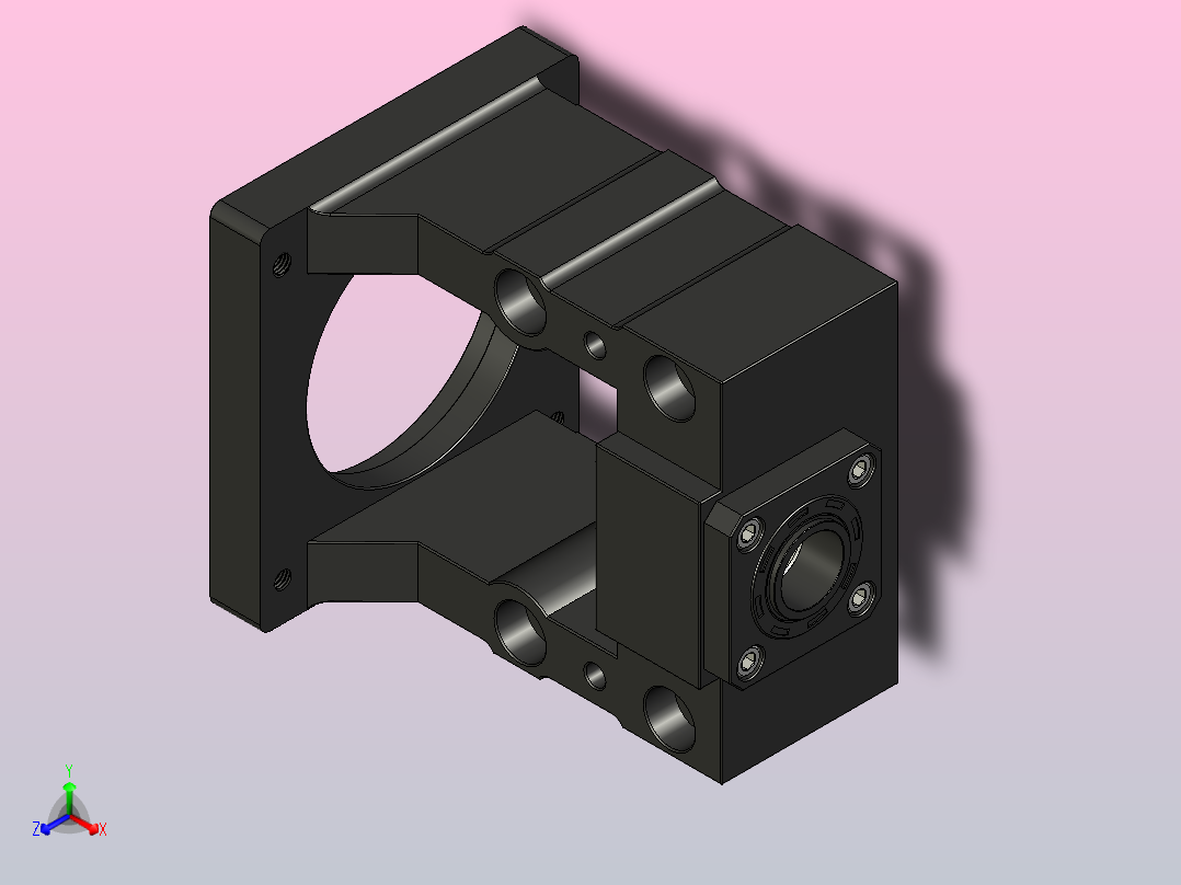 JST25系列电机安装座JST25-130B主视图