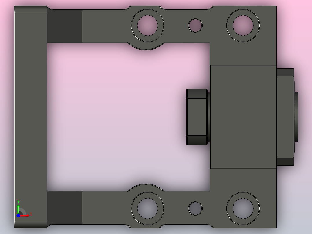 JST25系列电机安装座JST25-130B前视图
