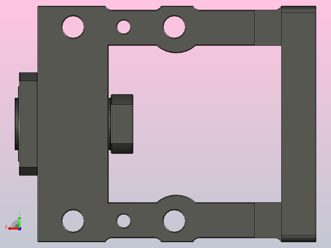 JST25系列电机安装座JST25-130B后视图