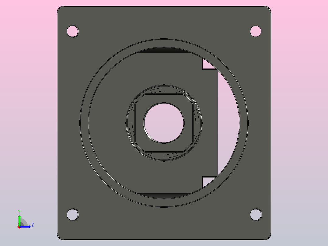 JST25系列电机安装座JST25-130B左视图