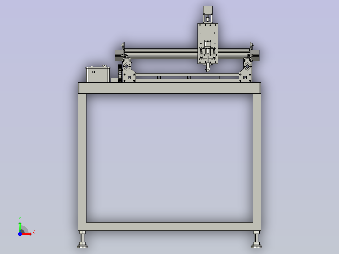 solidworks切割机模型--508295-30前视图