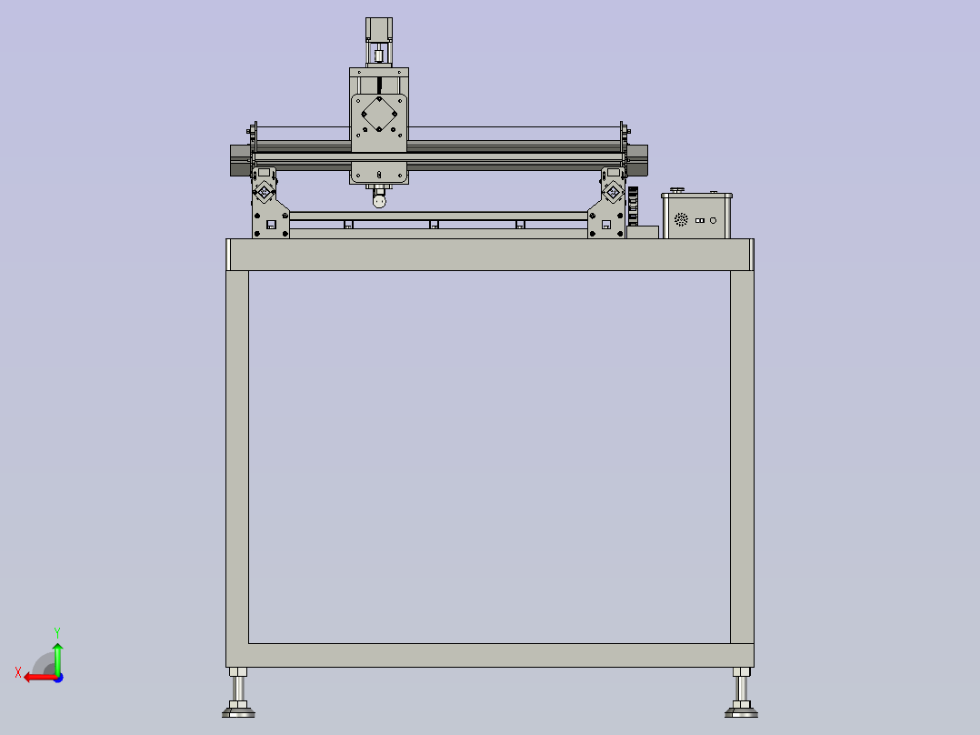 solidworks切割机模型--508295-30后视图