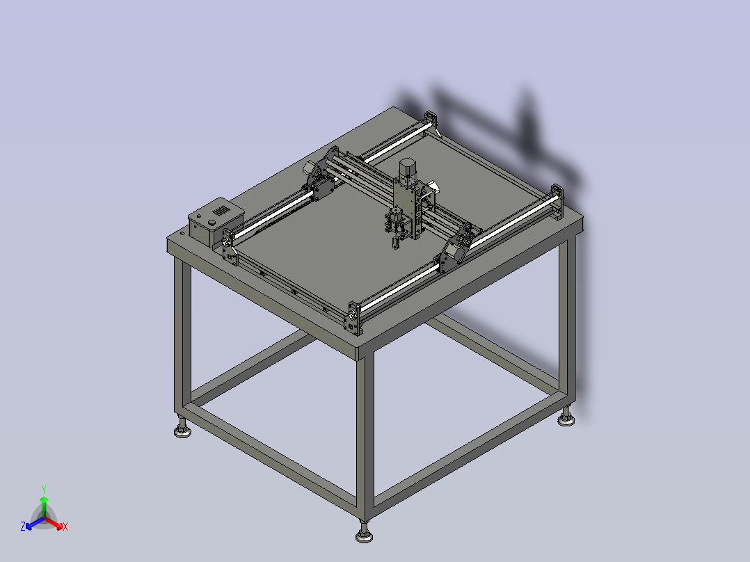 solidworks切割机模型--508295-30正等轴测图