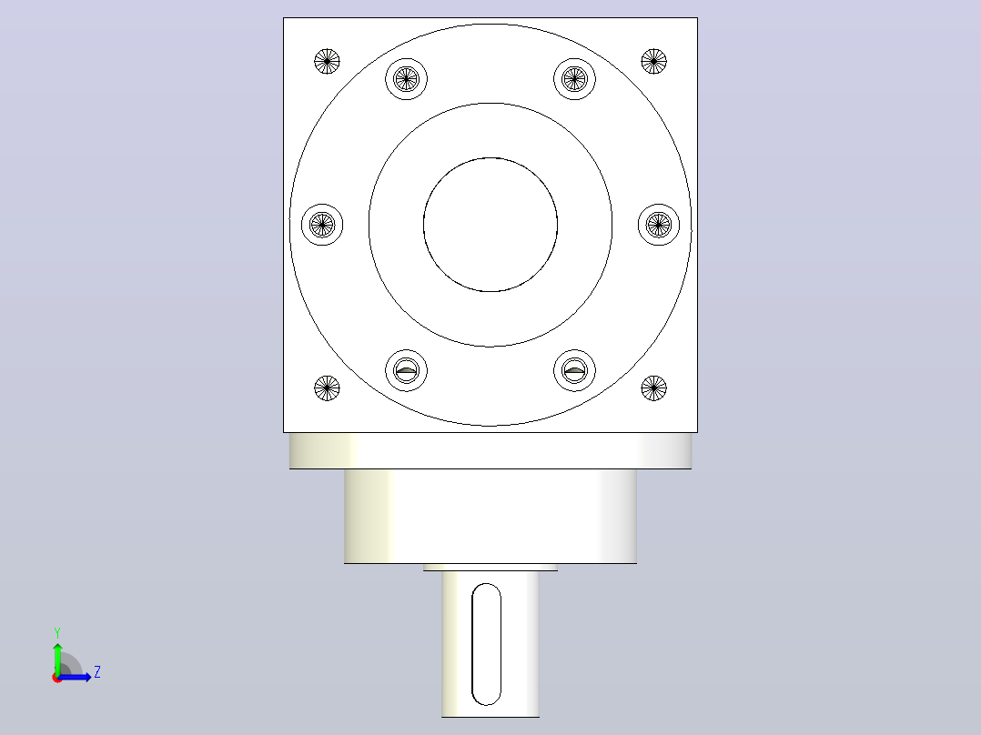170型精密转向器，换向器PW170-A1-B1左视图