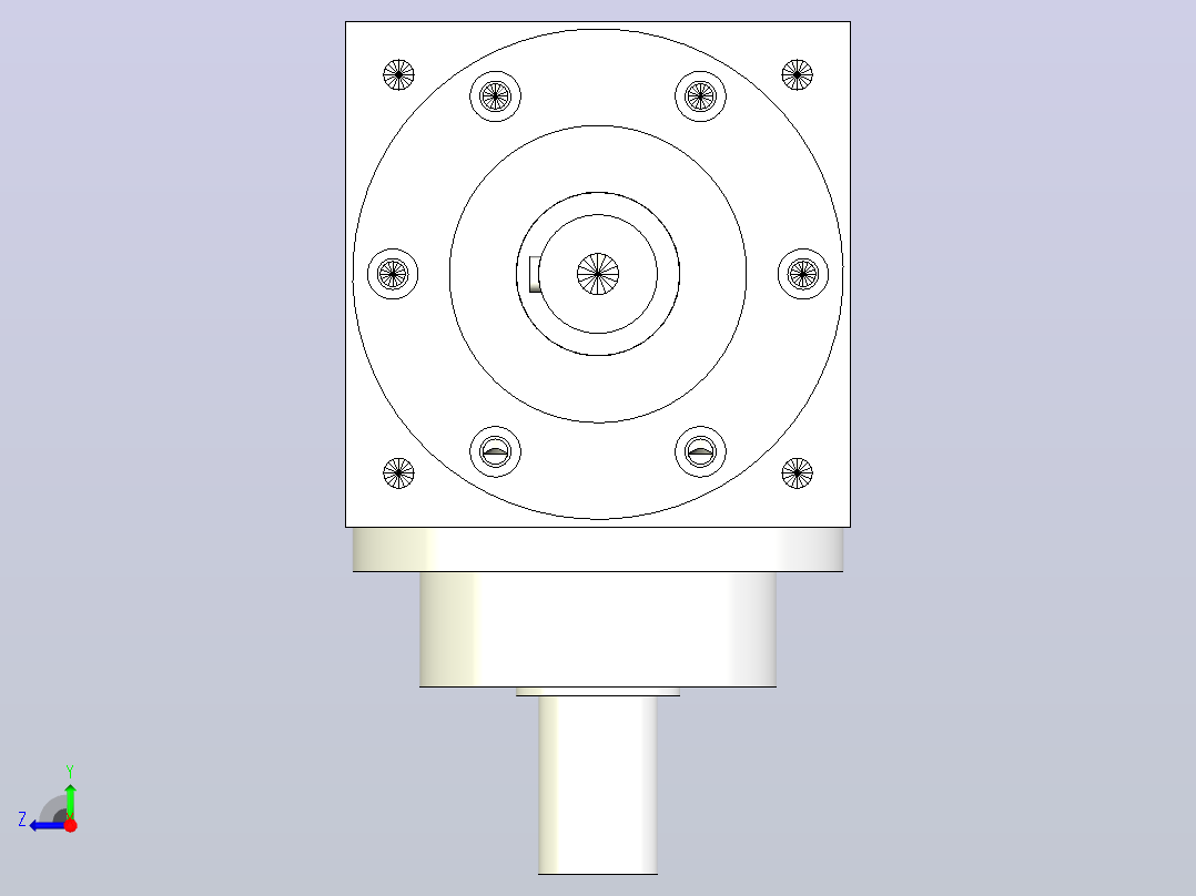 170型精密转向器，换向器PW170-A1-B1右视图