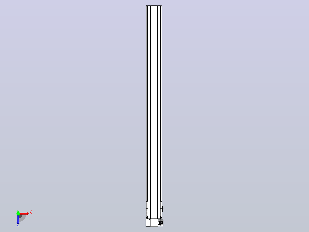 皮带直线轴半封闭可选导轨TPA-HNB-140D-120-L1700-LP-C-P40-N3俯视图