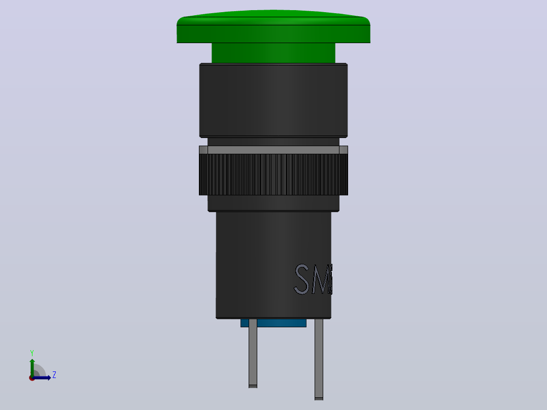 蘑菇形按钮[GQ115-C-11M╱G]按钮开关左视图
