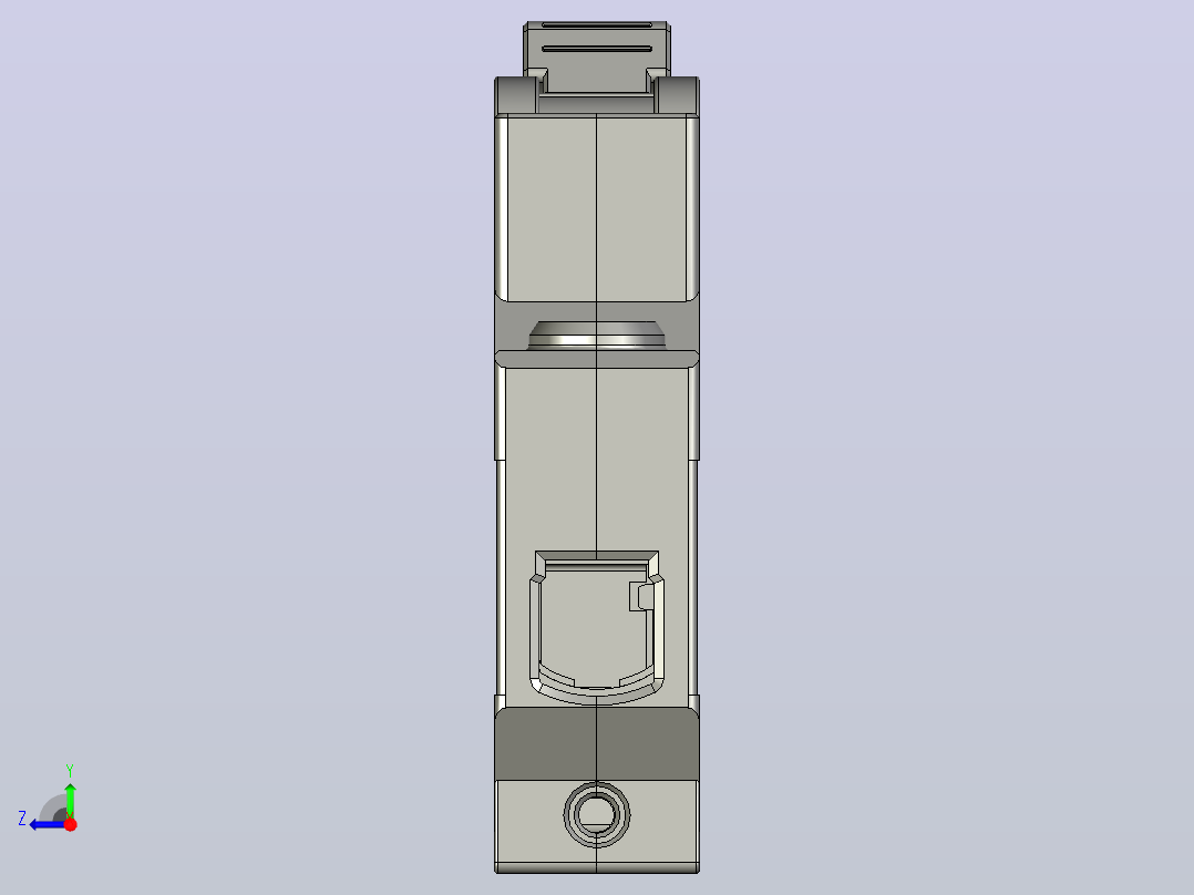 NBP-80RG 1P小型断路器三维模型202307右视图