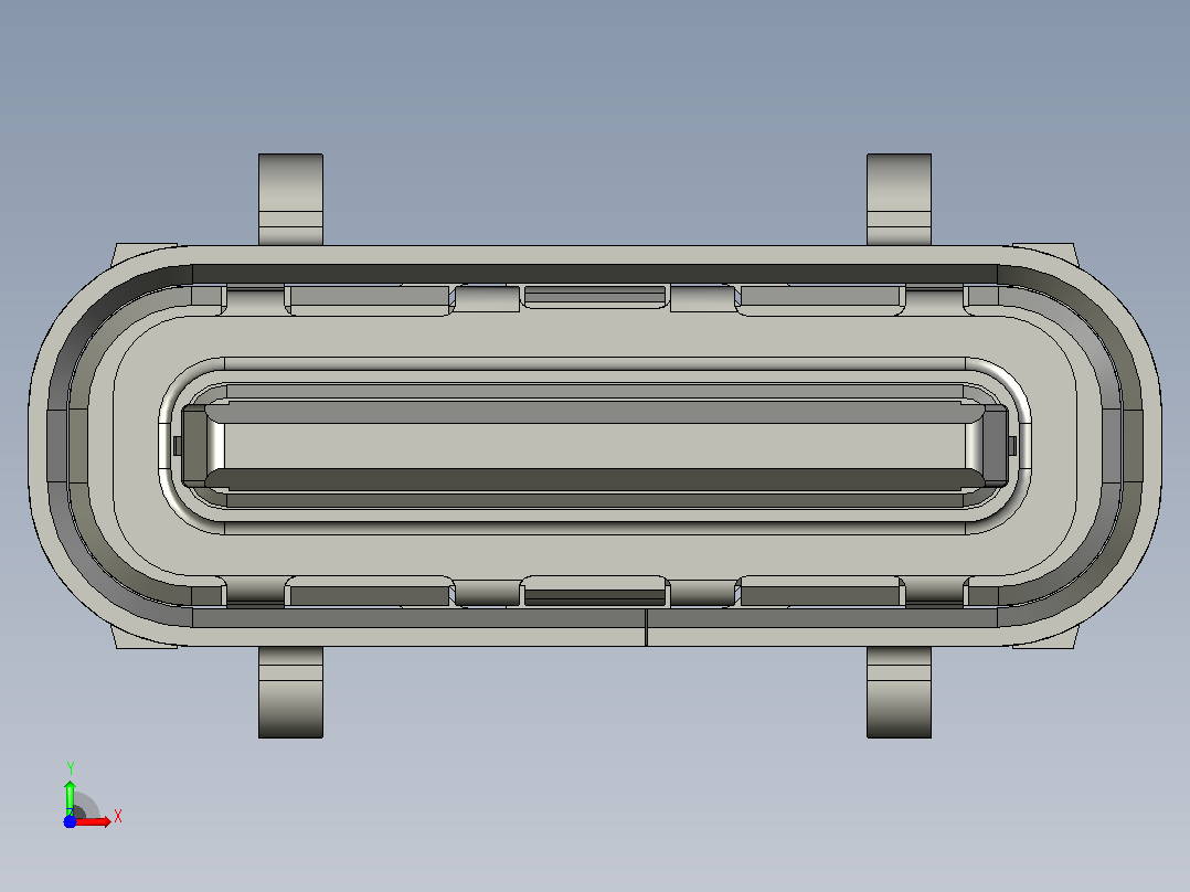 usb type c 24pin 插座、24pin so前视图
