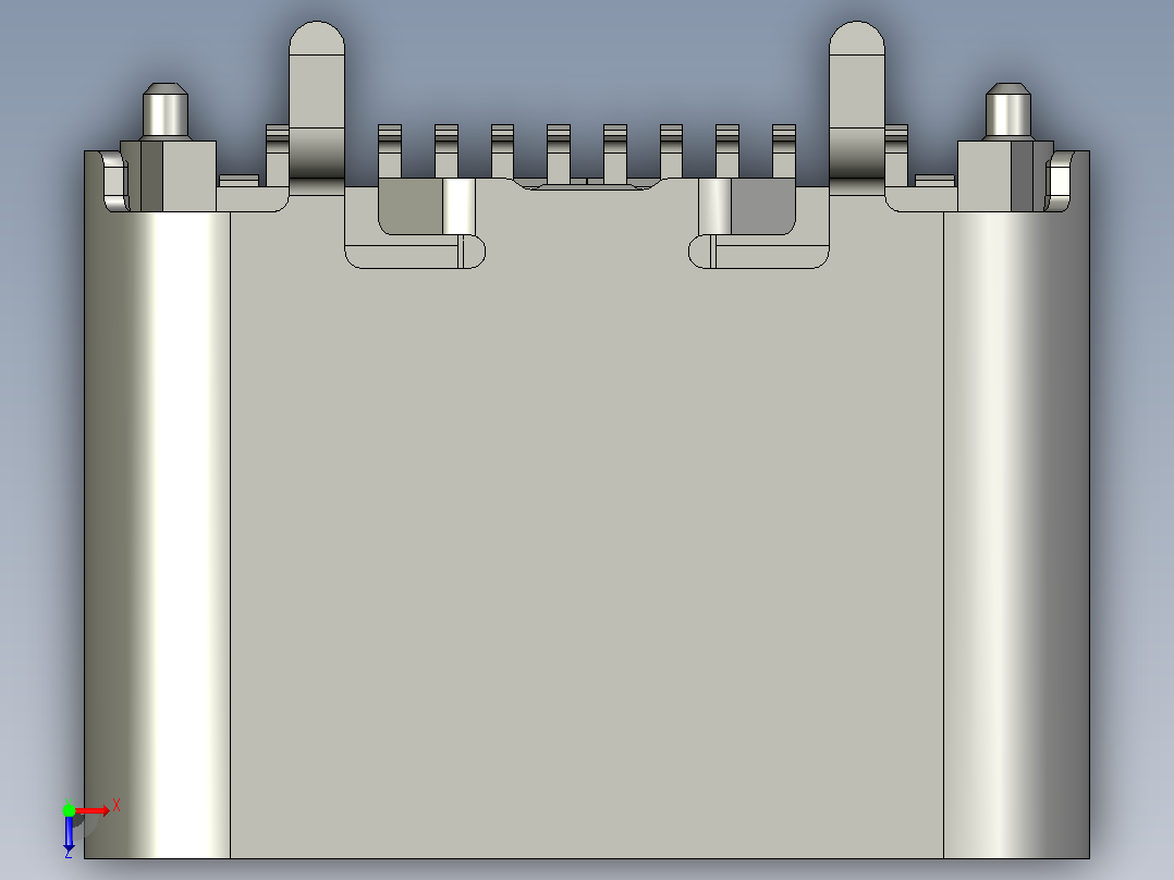 usb type c 24pin 插座、24pin so俯视图