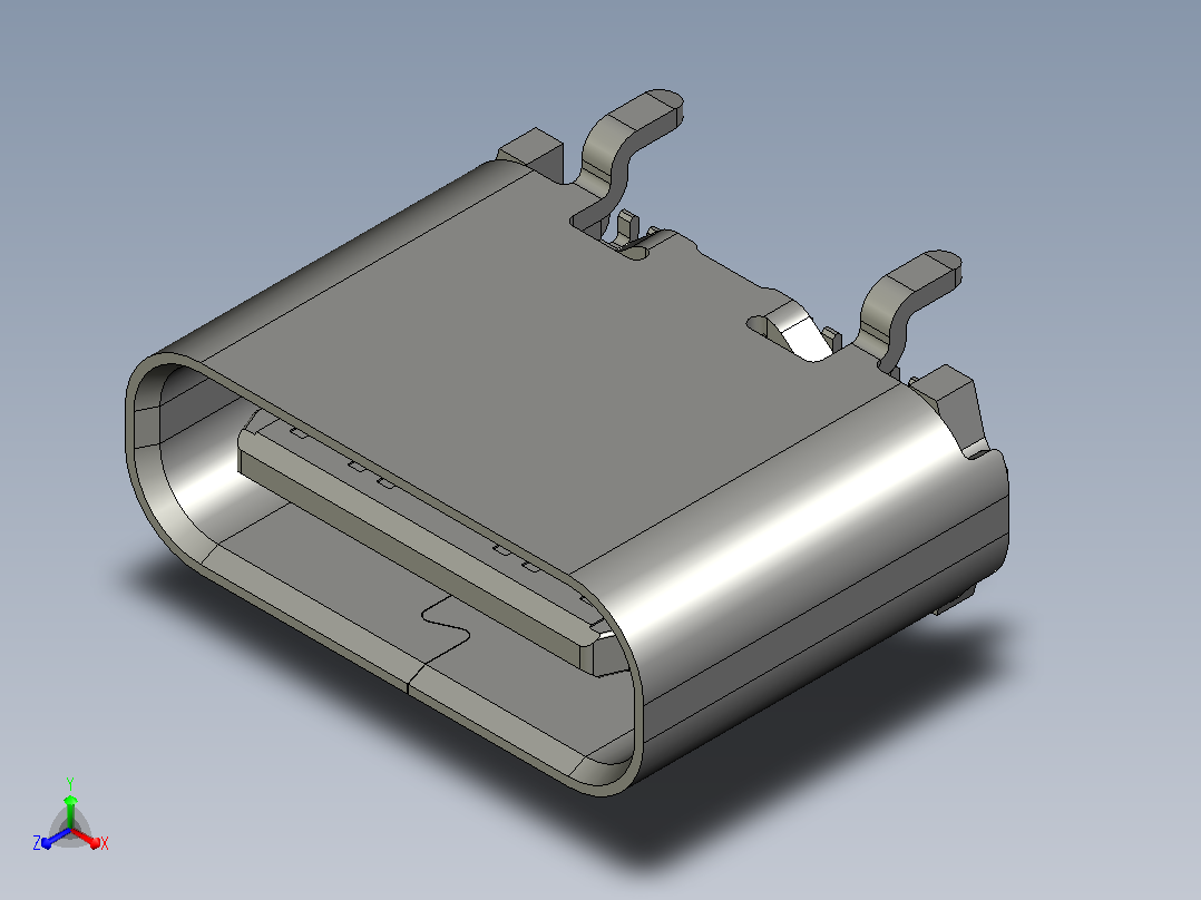 usb type c 24pin 插座、24pin so正等轴测图