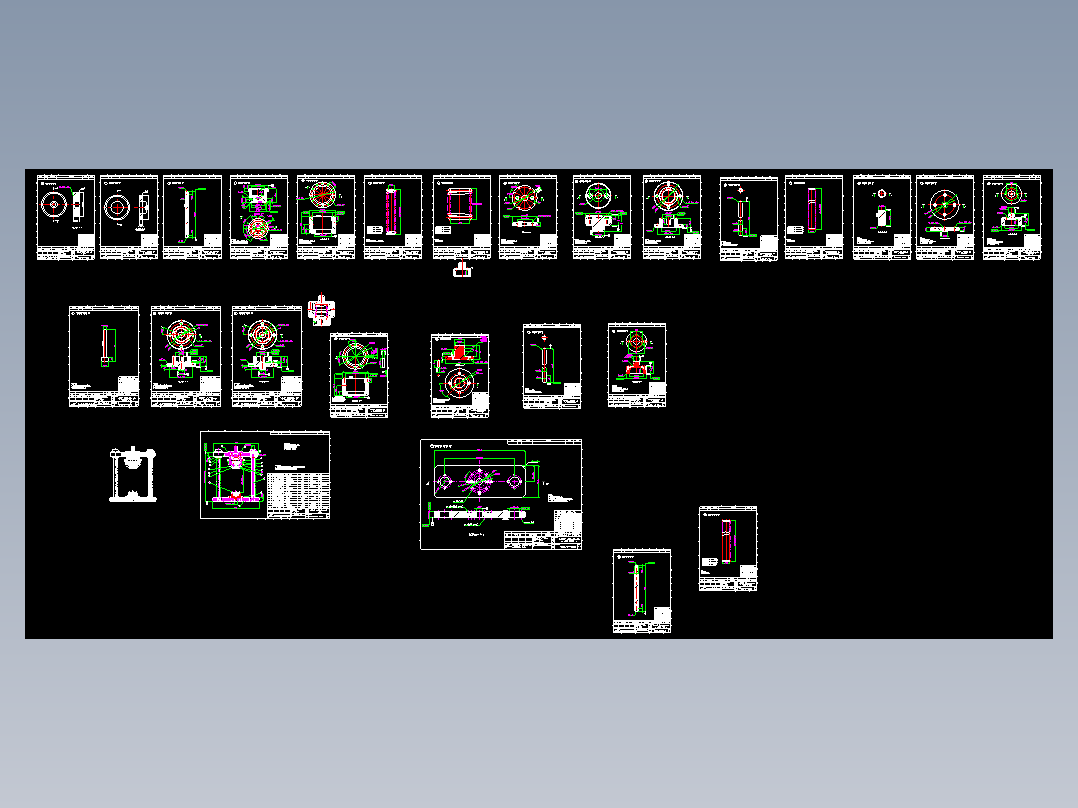 旋铆夹具工装图纸