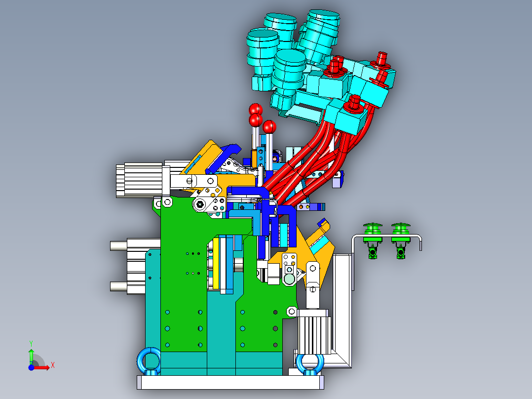 汽车零部件焊接工装stp前视图
