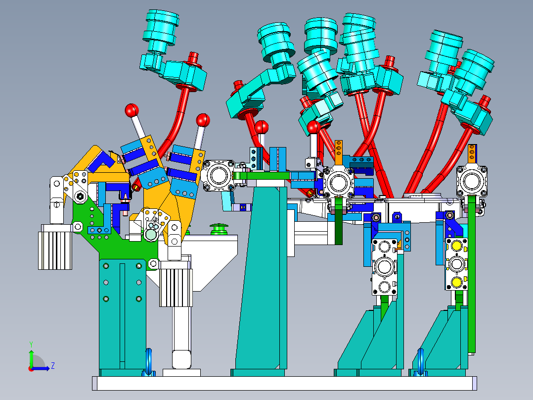 汽车零部件焊接工装stp左视图