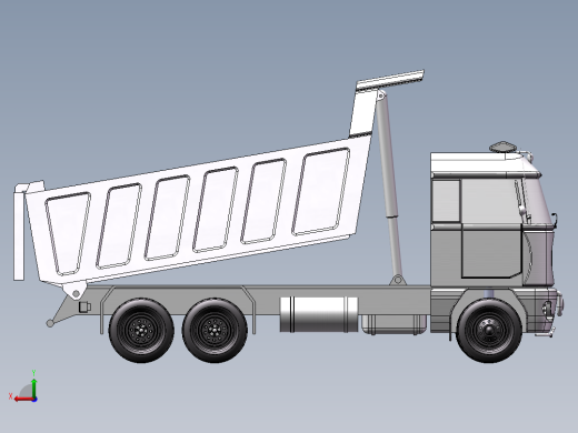 货运自卸卡车后视缩略图