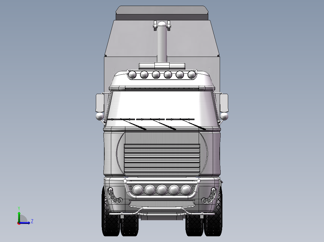 货运自卸卡车左视图