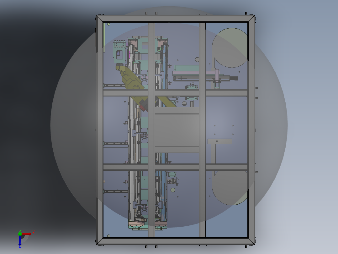 汽车门槛推钉自动化组装设备sw19可编辑俯视图