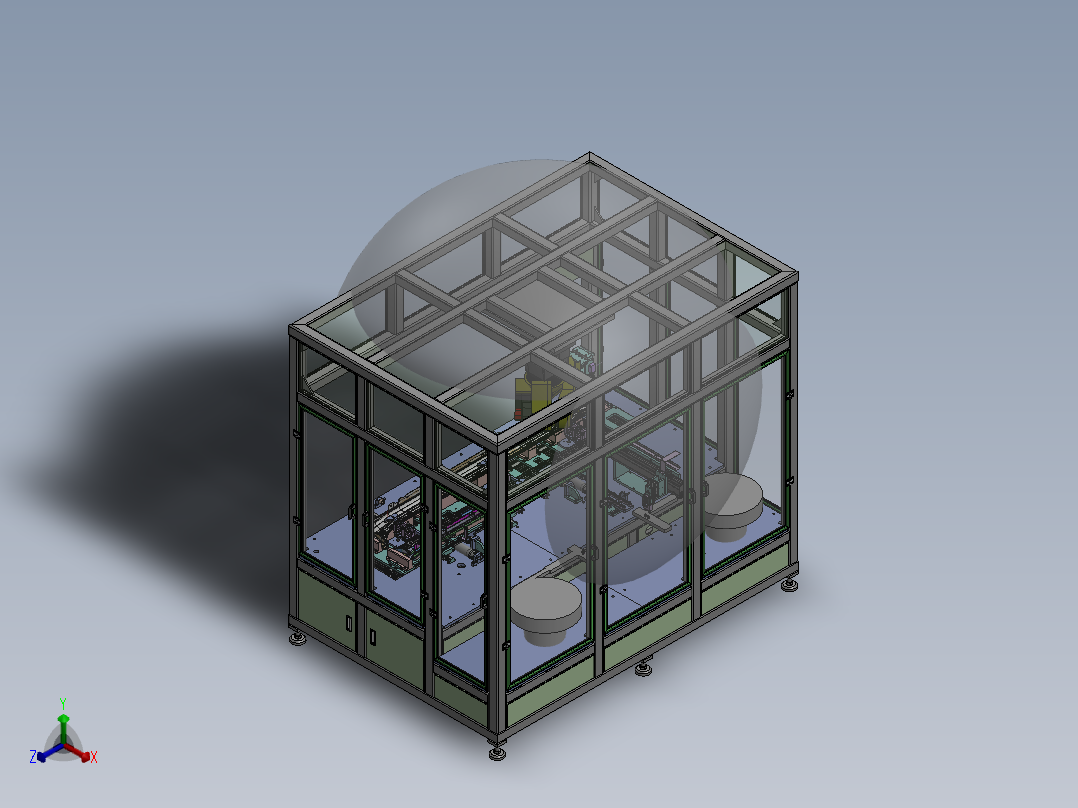 汽车门槛推钉自动化组装设备sw19可编辑正等轴测图