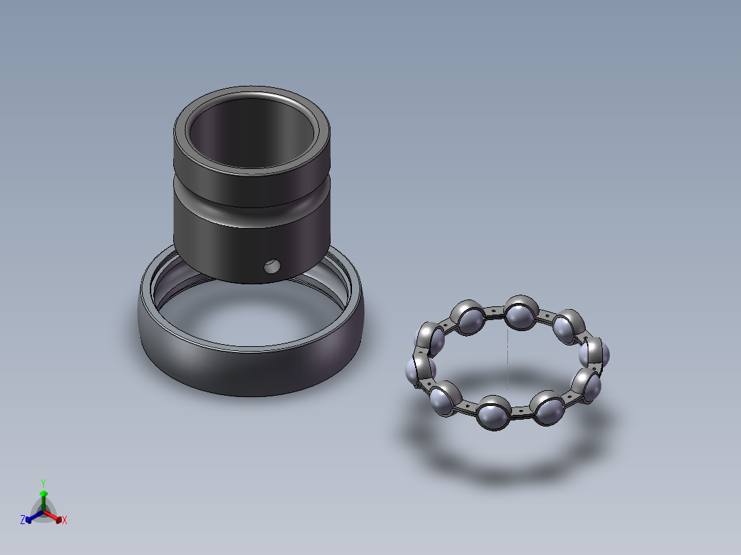 uc212轴承正等轴测图