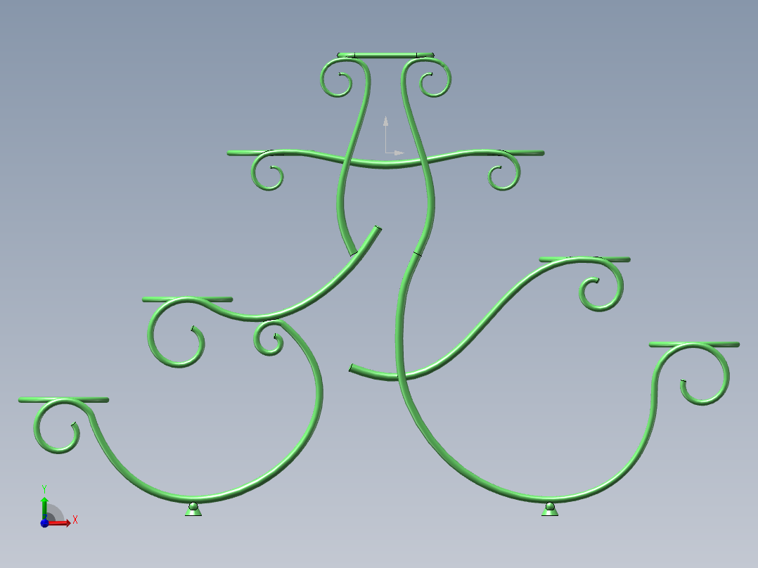 创意花盆架前视图