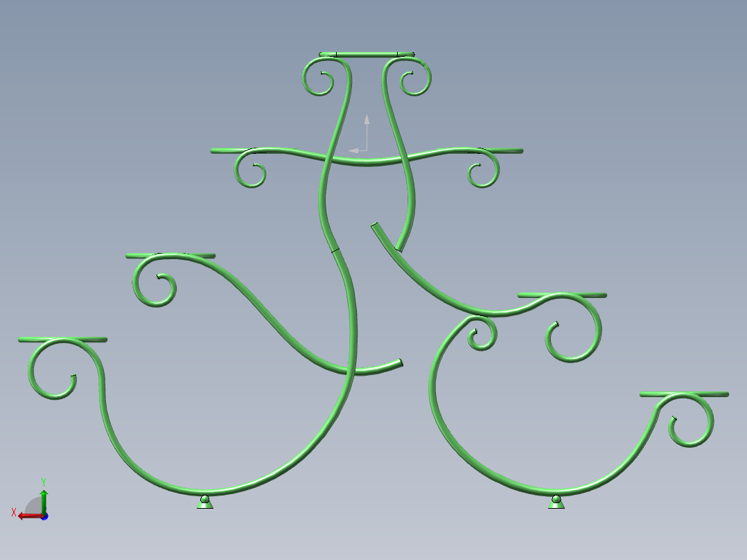 创意花盆架后视图