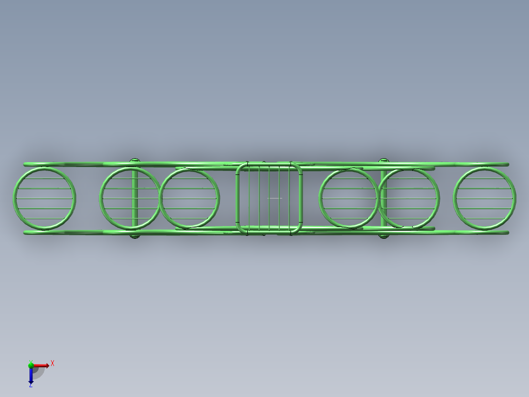 创意花盆架俯视图