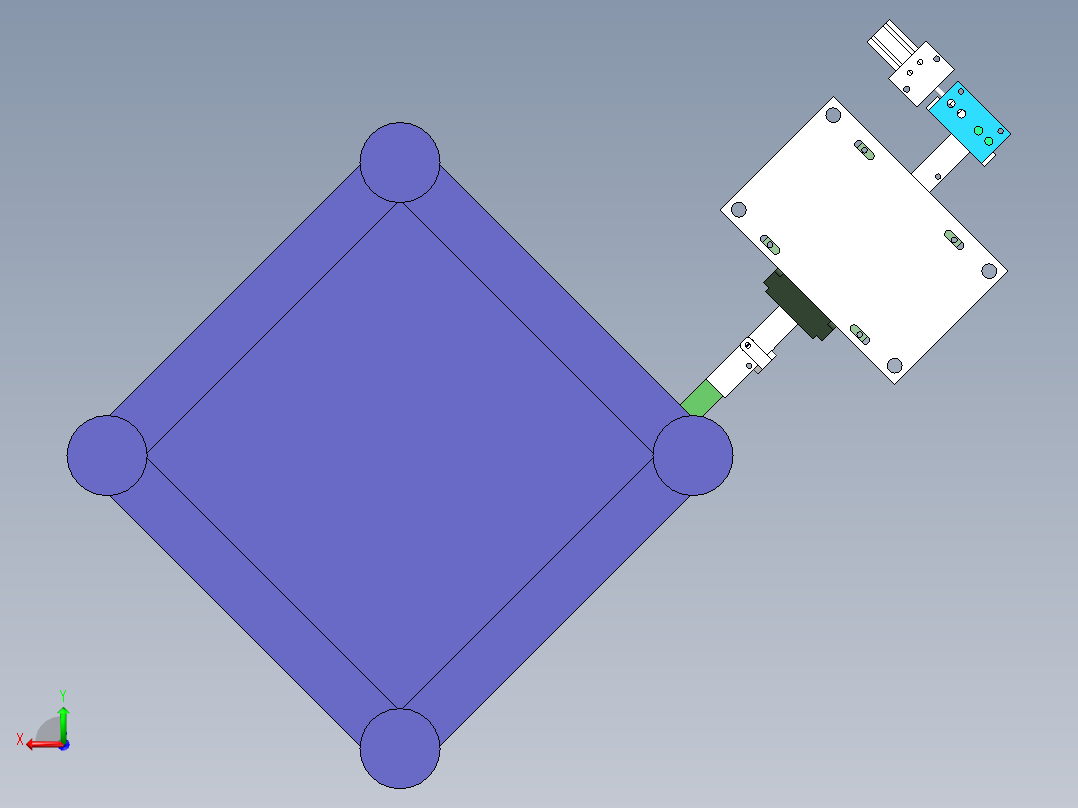 方形塑胶零件供料振动盘组件后视图