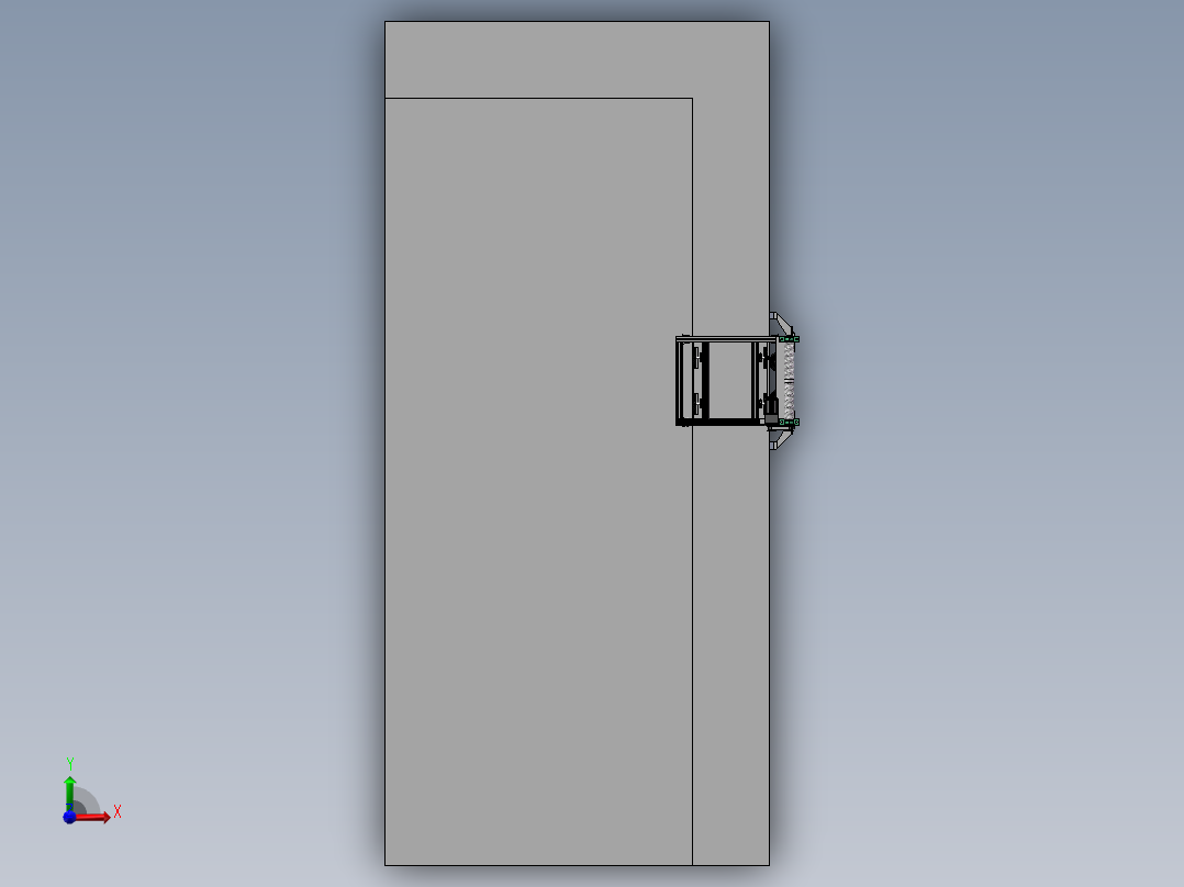 高楼清洗机器3d图纸 高空自动擦洗机器人SW设计前视图