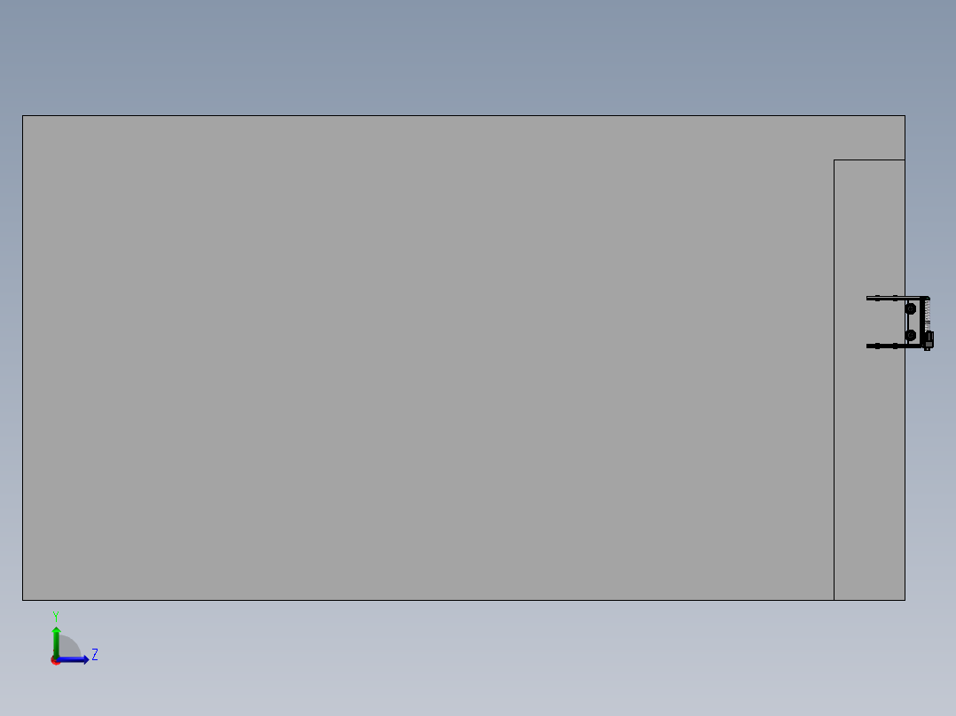 高楼清洗机器3d图纸 高空自动擦洗机器人SW设计左视图