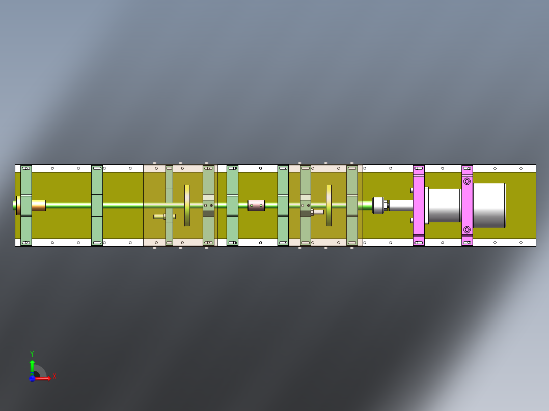双跨转子试验台前视图