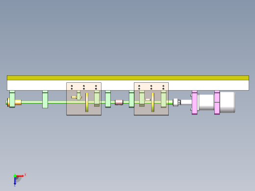 双跨转子试验台俯视缩略图