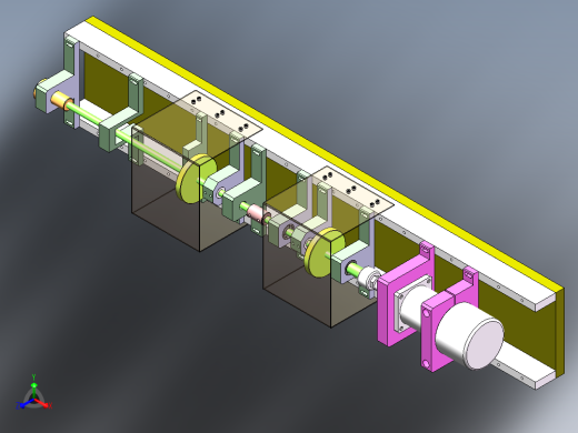 双跨转子试验台正等轴测缩略图