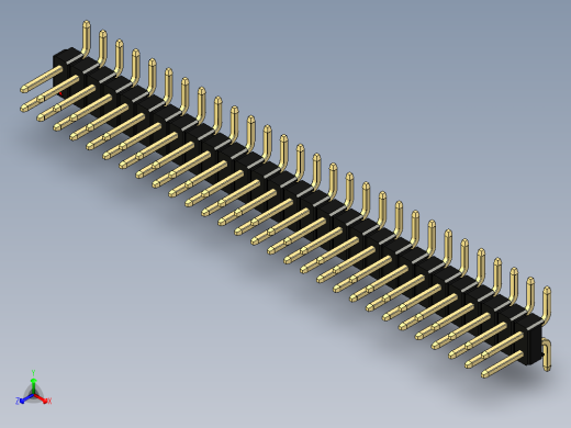彩色公排针 100mil 2.54mm 系列-DS1022_black_58p_100mil_TypeSMT_rev1.0