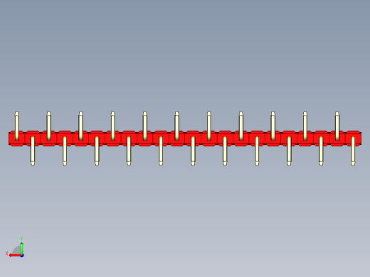 彩色公排针 100mil 2.54mm 系列-DS1022_red_22p_100mil_Type_SMT_R2_rev1.0后视缩略图