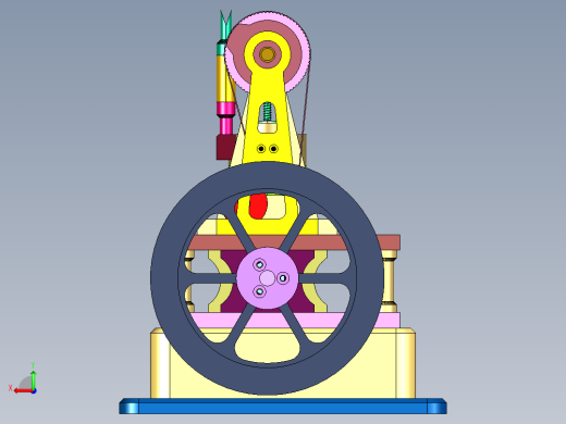 四冲程循环内燃机后视缩略图